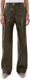 Helmut Lang Women's Leather Relaxed Bootcut Pants