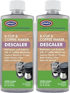 The Professional Barista's Choice - Urnex Keurig Compatible Coffee Maker Universal Descaling Solution (2 Pack, 2 Uses Per Bottle)