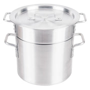 Double Boiler with Lid by Royal Industries – 8 Quart, aluminum, Silver, Model ROY DB 8