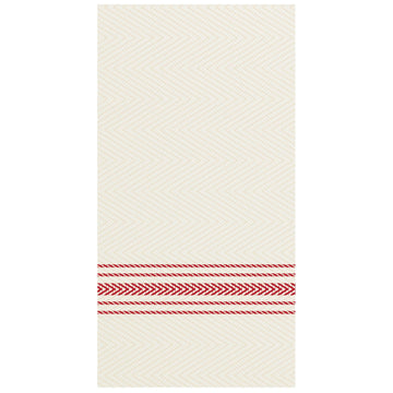 Hoffmaster FP1110 FashnPoint Red and White Dishtowel Printed Dinner Napkin, Ultra Ply, 15 1/2" x 15 1/2", 1/8 Fold (8 Packs o