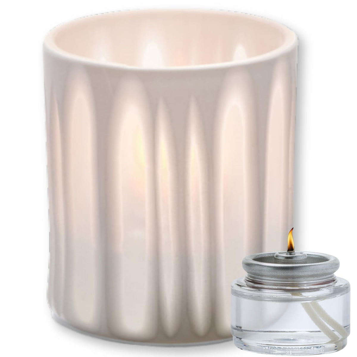 Tall Votive Candle Holders by Hollowick – 2.8 by 3.13, White, Model 6207ST
