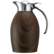 Carafe, 1 Liter Capacity, Hydro-Dipped Dark Wood Finish, (Case of 6) by Service Ideas – 33.8 Ounces, 1.0 liters, Stainless Steel, Pack of 6, Model 981C10BSDW