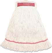 Genuine Joe LWH1BCT Narrow Band Blend Lg Loop Wet Mop, 12oz, 12/CT, White
