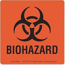Labelmaster H-BBLR Biohazard Label, 4" x 4" (Pack of 500)