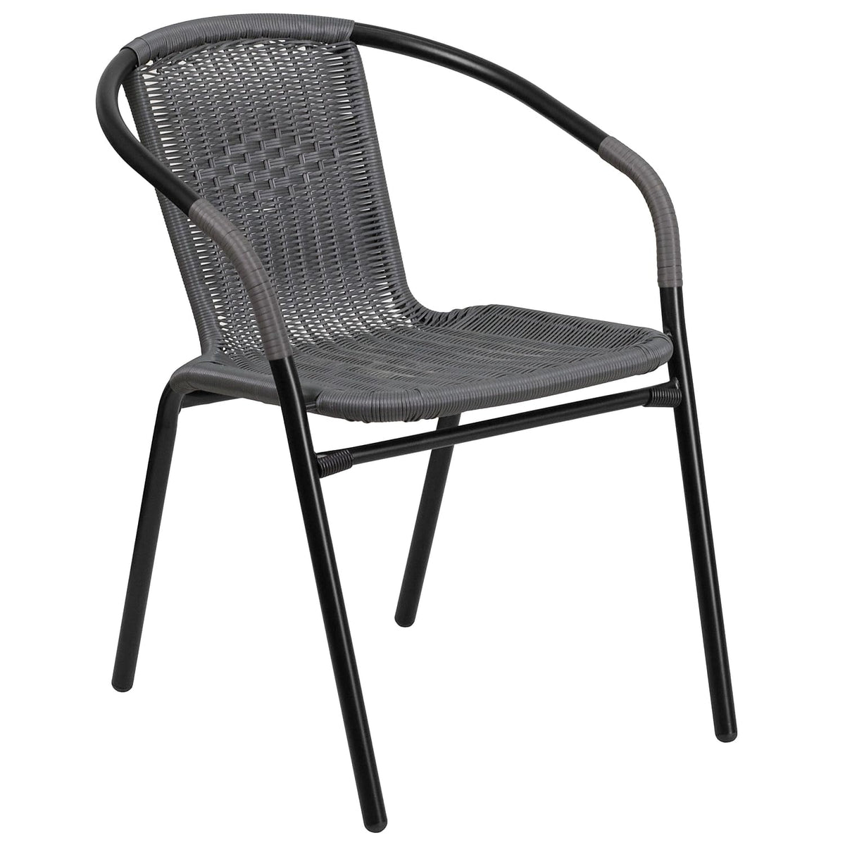 Flash Furniture Clear/Gray / Table + 4 Chair / Round Table + 4 Chairs Bistro Sets