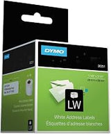 1O NEW BOXES OF DYMO LabelWriter Address Labels, White, 1-1/8" x 3-1/2", 2 Rolls/Box, 130 Labels/Roll, , 260 Labels per box (30251)