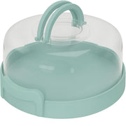 Joey'z Pie Keeper with Secure Latches, Turquoise, Holds 10 Inch Pies