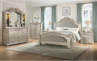 Platinum Silver 5-Piece Bedroom Set, King