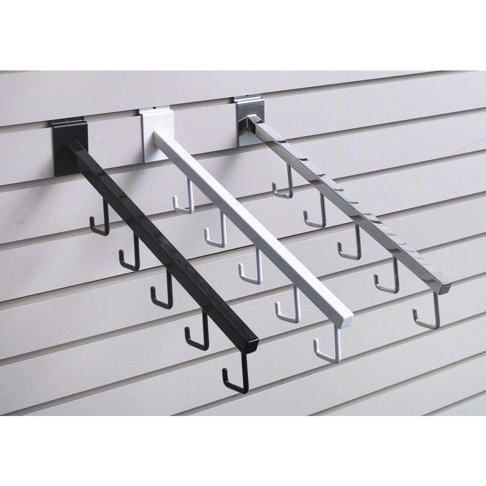 Slatwall Waterfall Faceout with 5 Hooks by Retail Resource – Metal, Model SSW5HB