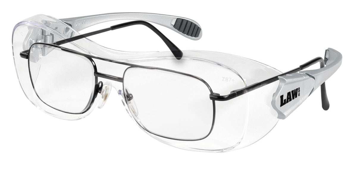 Glasses Law Over The Glass Safety Dialectric Glasses by MCR Safety – One Size, Nylon, Clear, Model OG110AF
