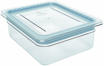 Clear Camwear Half Size Food Pan GripLid by Cambro – Half Size, Polycarbonate (PC), Clear, Model 20CWGL