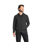 Men’s Performance Hooded Windbreaker Jacket with ToolShift Pocket by Red Kap – Polyester, Obsidian, Model S5WJBD RG M