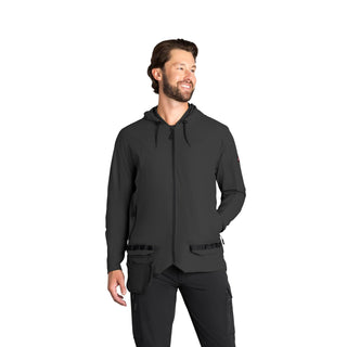 Men’s Performance Hooded Windbreaker Jacket with ToolShift Pocket by Red Kap – Polyester, Obsidian, Model S5WJBD RG M