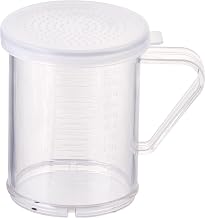Winco 10 oz Clear Plastic Dredge with 3 Snap-on Lids | Dishwasher safe, BPA-free, Easy see-through, 3 snap-on lids included, Great for Flour, Sugar, Spices and Baking Prep