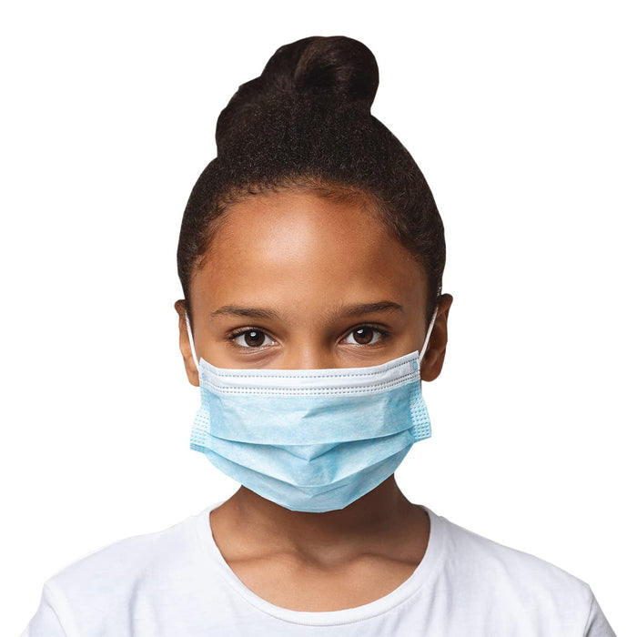 Cordova ELM150 Disposable Earloop Face Mask, Size Small, 3-Ply Pleated Construction, Adjustable Flat Nosepiece, For Non-Medical Use, 2000-Pack