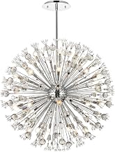 Elegant Lighting Vera 44" Crystal Starburst Round Pendant in Chrome