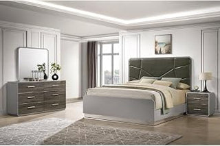 Naples Stone Gray Platform 4-Piece Bedroom Set, King