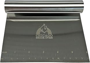 Chicago Brick Oven Stainless Steel Bench Scraper for Kitchen – Dough Cutter & Pastry Scraper with Measuring Scale – Multipurpose Tool for Pizza, Bread, Baking – Rust-Resistant, Ergonomic Handle