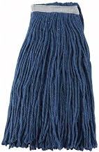 MOP-32C - Economy Cotton-Poly Blend Cut-End Wet Mop Head - Blue - 32oz/800g