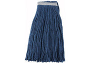 Economy Cotton-Poly Blend Cut-End Wet Mop Head - Blue - 32oz/800g by Winco – 80-32, Cotton, Blue, Model MOP-32C