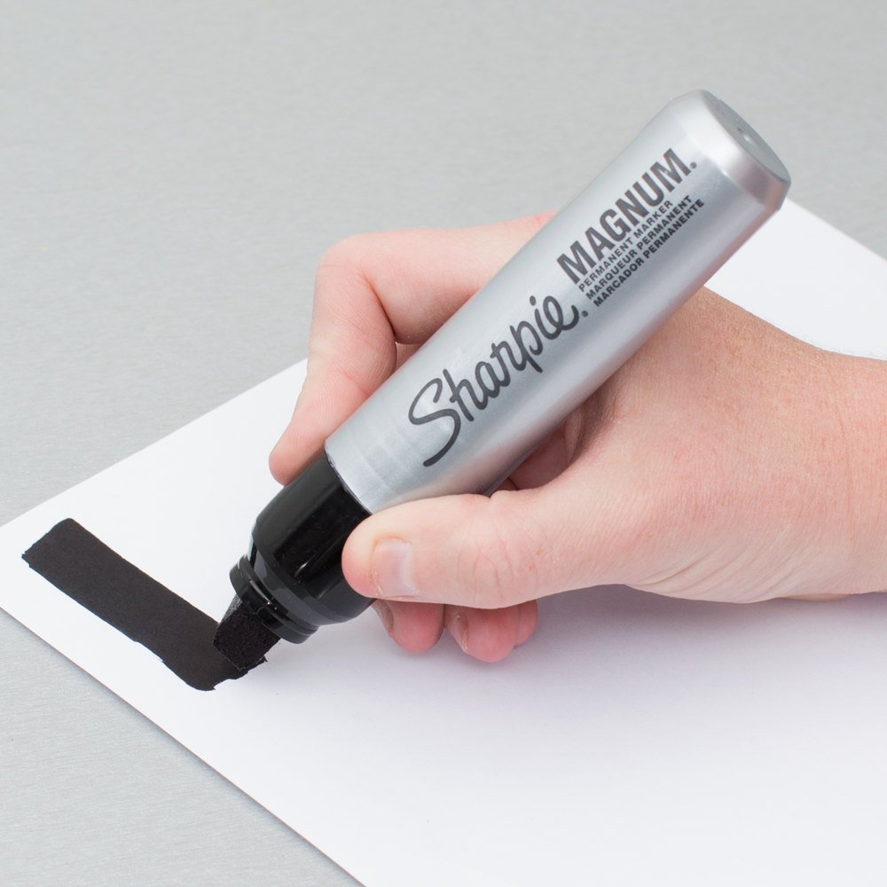 2 Pack 44101 Sharpie Magnum Permanent Marker Black – 1 Count (Pack of 2), Aluminum, Black, Pack of 2, Model 44101PP