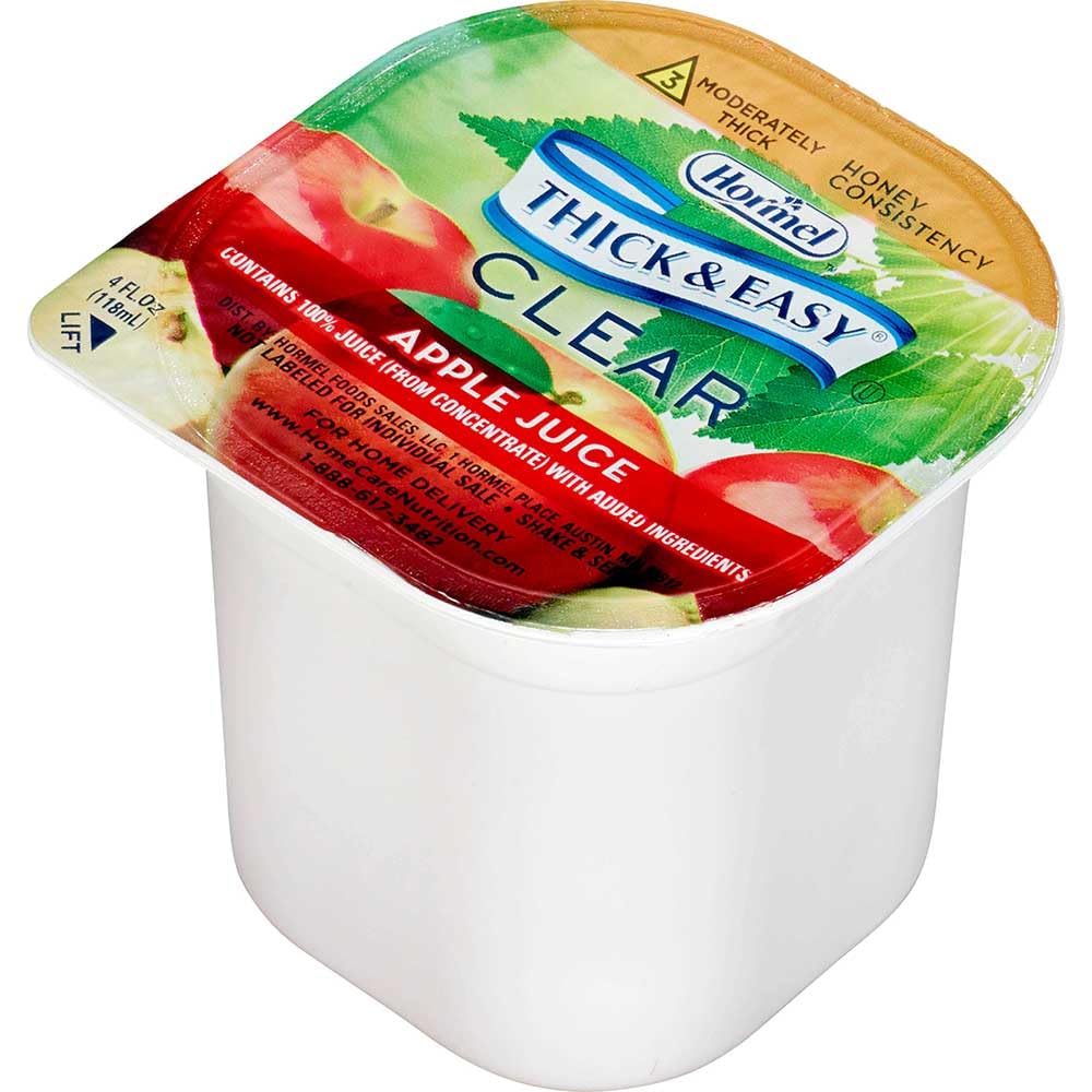 Thickened Beverage Apple 4 oz. Cup 24 Ct by Thick & Easy – 4 Fl Oz (Pack of 24), Honey Consistency, Pack of 24, Model 12687