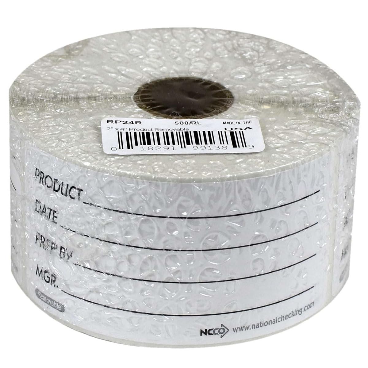 National Checking Company DateIt Rectangle Product Generic Removable Label by NCCO – 2" x 4", Sticker, White, Pack of 500, Model RP24R