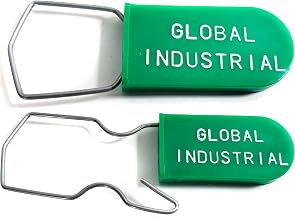 Global Industrial Padlock Seal with Wire Hasp, Green, 1000/Pack