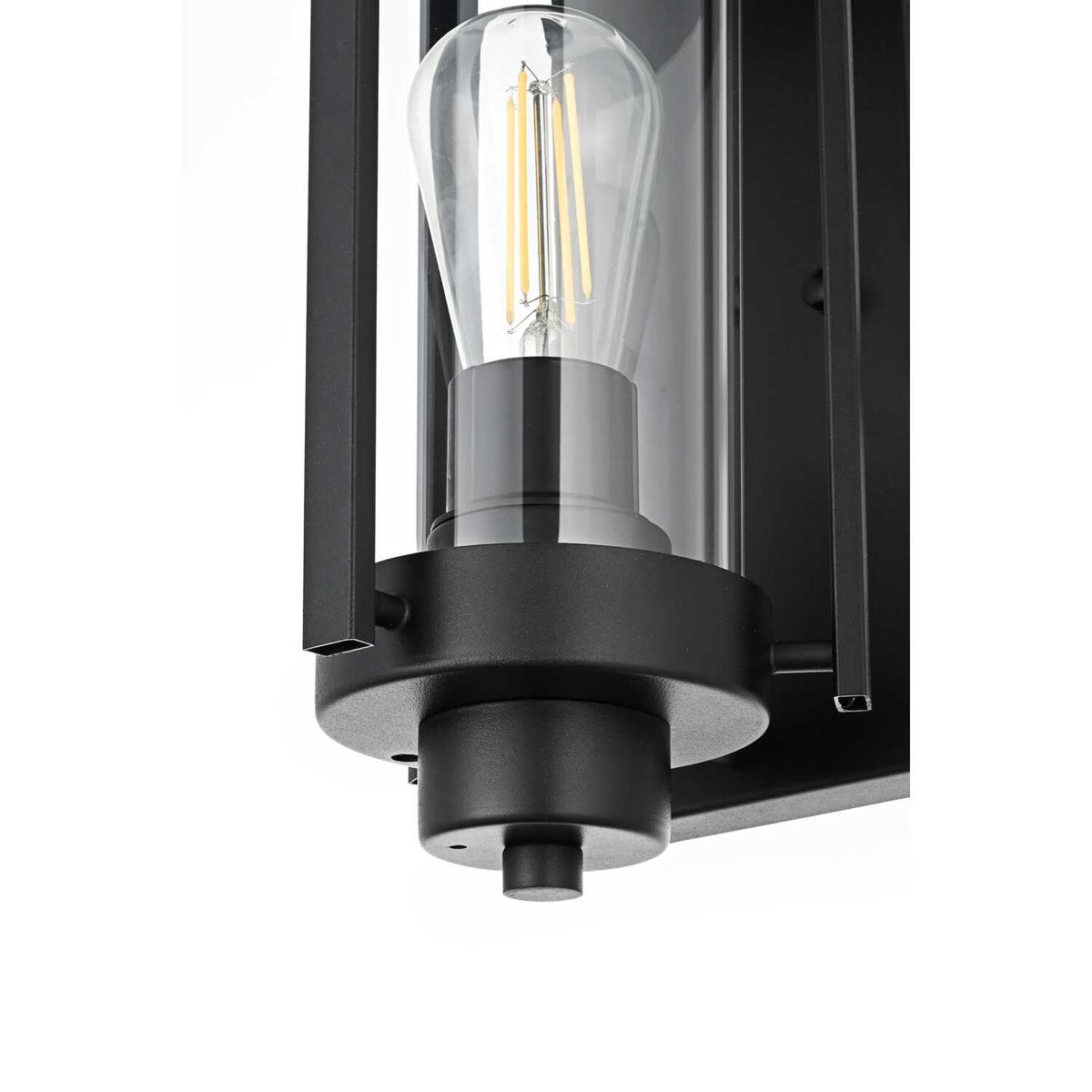 Bucknell One Light Outdoor Wall Sconce Black by Lighting Design – Iron, Black