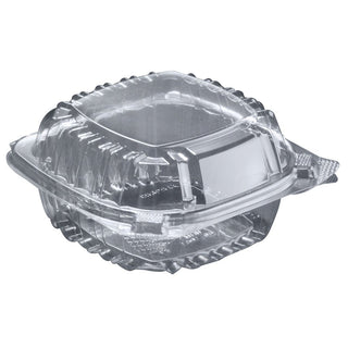 TableTop King C95PST1 9" x 9 1/2" x 3" ClearSeal Clear Hinged Lid Plastic Container - 200/Case