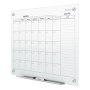Dry Erase White Board 48"W x 36"H Glass Calendar by Quartet – 48"W x 36"H, Tempered Glass, White, Model GC4836F