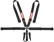 RaceQuip 744004RQP 6 Point Harness Sportsman Camlock SFI 16.1 Pull up Adjust Bolt-On/Wrap Around Black