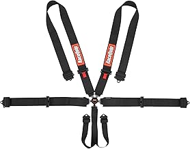 RaceQuip 744004RQP 6 Point Harness Sportsman Camlock SFI 16.1 Pull up Adjust Bolt-On/Wrap Around Black