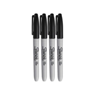 Permanent Markers by Sharpie – 1 Count (Pack of 4), Plastic, Felt, Black, Pack of 4