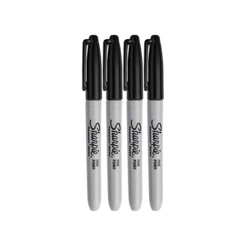 Permanent Markers by Sharpie – 1 Count (Pack of 4), Plastic, Felt, Black, Pack of 4