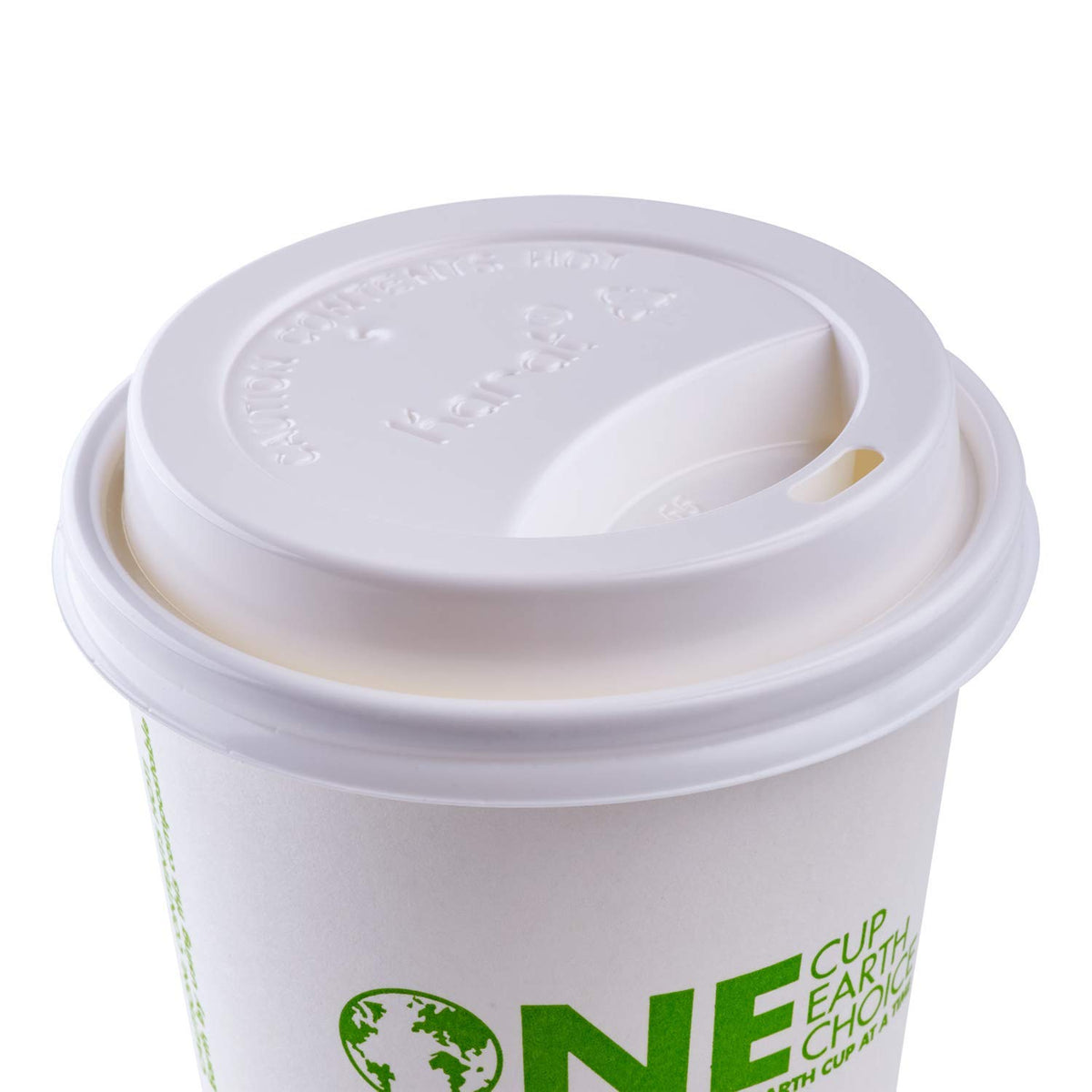 10-24 oz. Sipper Dome Lid - White (Case of 1000) by Karat – PP - Polystyrene, White, Model C-KDL516W-PP