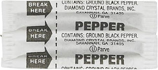 Fluted Pepper Packets - 0.11 Gr 1000 Count