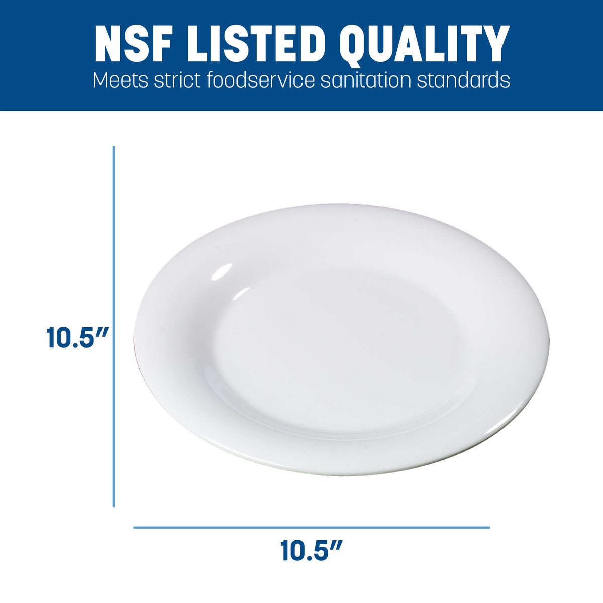 Carlisle FoodService Products 10.5" / White / Modern Dinner Plates
