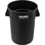 Commercial Round Trash Can by Global Industrial – 44 Gallon, 44.0 gallons, Polyethylene Resin, Black, Model XDW-44BK