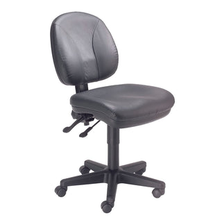Leather Task Chair by Global Industrial – Plastic, Black, Model 808653