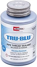 Rectorseal Tru-Blu 31631 Pipe Thread Sealant, Fast-Dry, PTFE Enriched, Plumbing, Designed for high Vibration environments and Thermal Expansion/Contraction, 1/4 Pint
