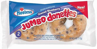 Hostess Glazed Blueberry Jumbo Donuts, 4 Ounce -- 36 per case.