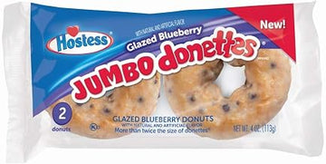 Hostess Glazed Blueberry Jumbo Donuts, 4 Ounce -- 36 per case.
