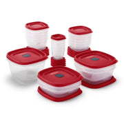 Kitchen Storage Containers with Vented Lids by Rubbermaid – 10 inches (L) x 16 inches (H), 11 liters, 11.0 liters, Plastic, Red, Pack of 40