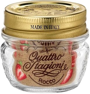 Bormioli Rocco Quattro Stagioni Mini Glass Canning Jar with Lid, 1.3 oz., Set of 12