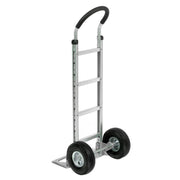Aluminum Hand Truck Curved Handle by Global Industrial – 40"L x 21"W x 51"H, Aluminum, Gray, Model 168259