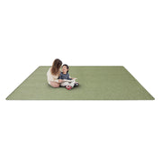 Endurance Solid Colored Area Rug in Color Sage by Joy Carpets – 4' x 6' (Rectangular), Polyester, Sage, Model 80N-11