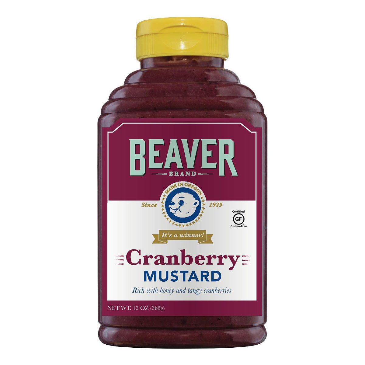 Cranberry Mustard by BEAVER – 13 Ounce (Pack of 6), Pack of 6
