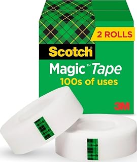 Scotch Magic Tape, Invisible, Home Office Supplies and Back to School Supplies for College and Classrooms, 2 Rolls