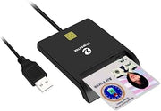 CAC Card Reader Military, USB Smart Card Reader for Windows Mac | USB Card Reader, Compatible Windows 10/11, Mac OS, Linux, for PIV/CAC, Black, Plug and Play